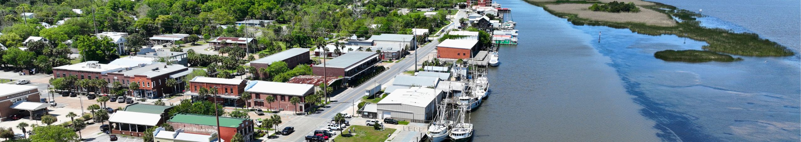 Sky view of Apalachicola, Florida