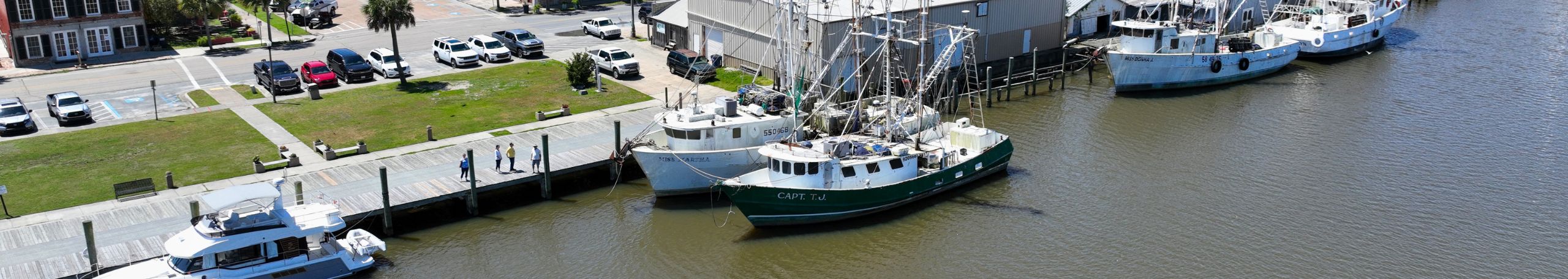 Apalachicola Waterfront with Shrimp Boats